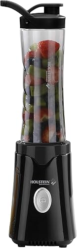 Holstein Housewares Batidora de mano de 2 velocidades de 250 W, color negro y inoxidable, ideal para batidos, batidos y bebidas proteicas sobre la