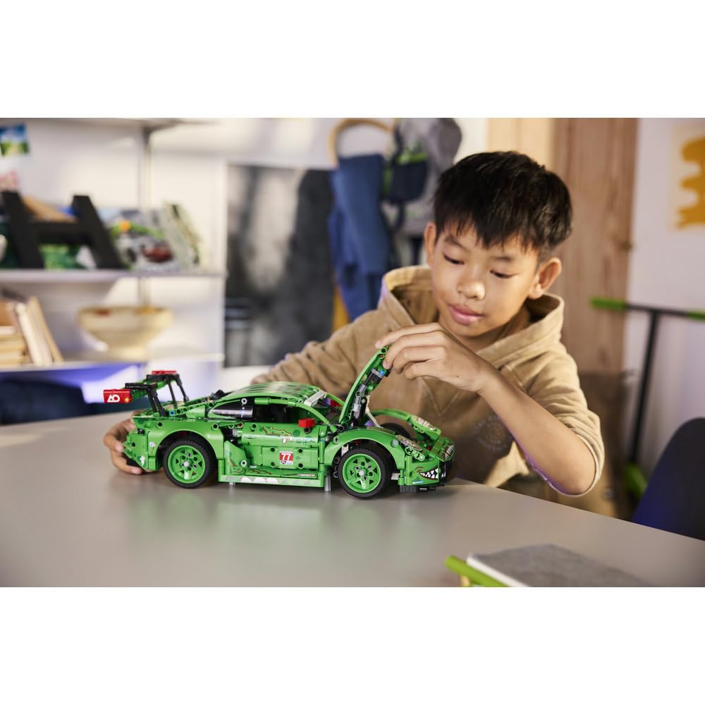 LEGO Technic Samochód Porsche 911 GT3 R REXY AO Racing 42224 | Model samochodu, klocki konstrukcyjne, prezent dla fana motoryzacji 11+, zestaw edukacyjny dla dzieci, 1313 elementów