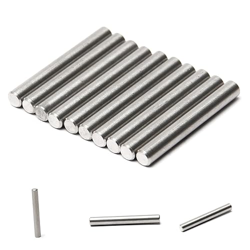 Miniatura 30 de MroMax 100 pasadores cilíndricos de acero inoxidable 304 M1.0.197 x 0.236 in, clavijas de soporte de estante para dispositivos metálicos