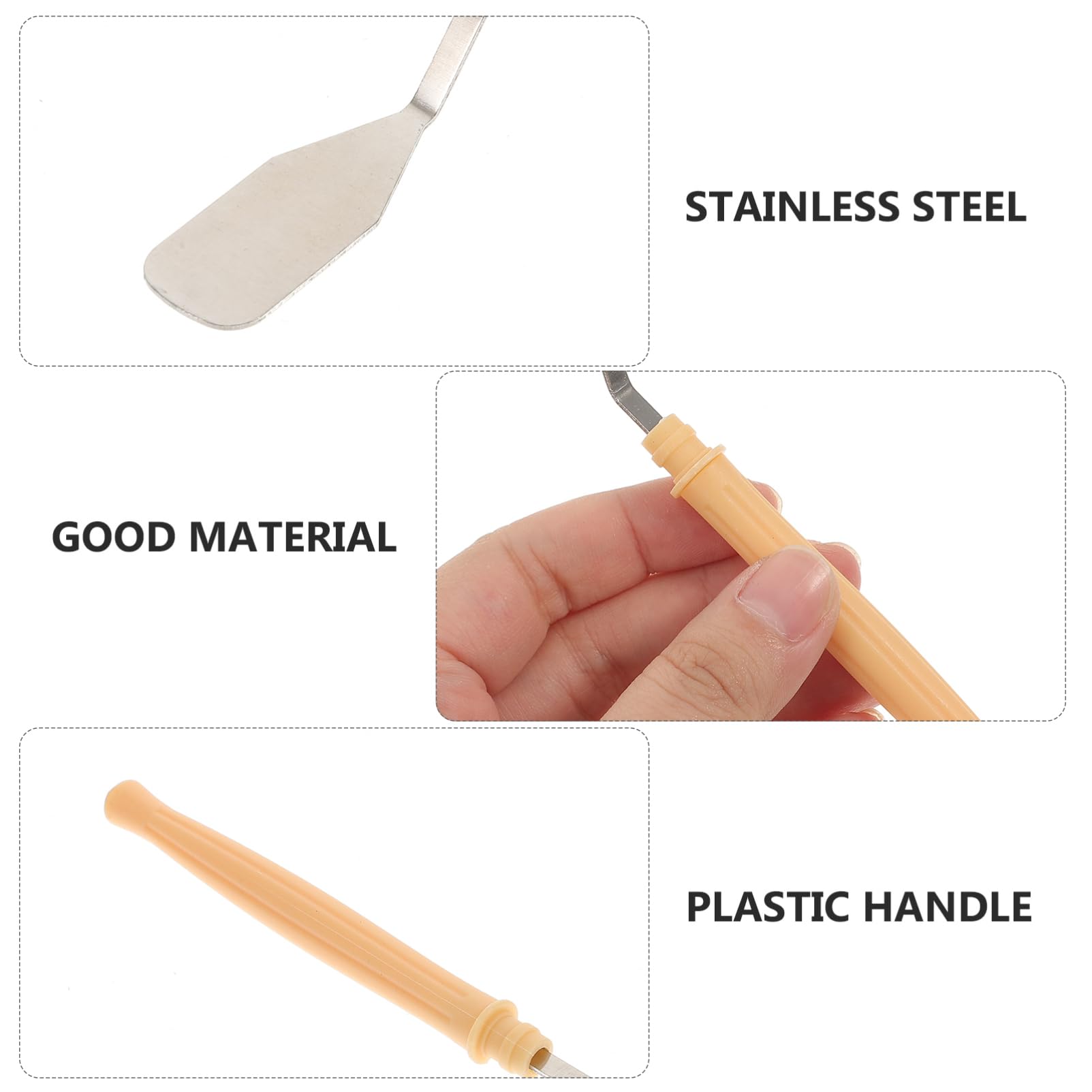 NUOBESTY 5 Ensembles Couteau À Palette d'art Couteau De Peintre Couteau Peintre Palette en Vrac Décapant De Peinture Grattoir À Peinture Grattoir d'art Acier Inoxydable 10 Pièces * 5