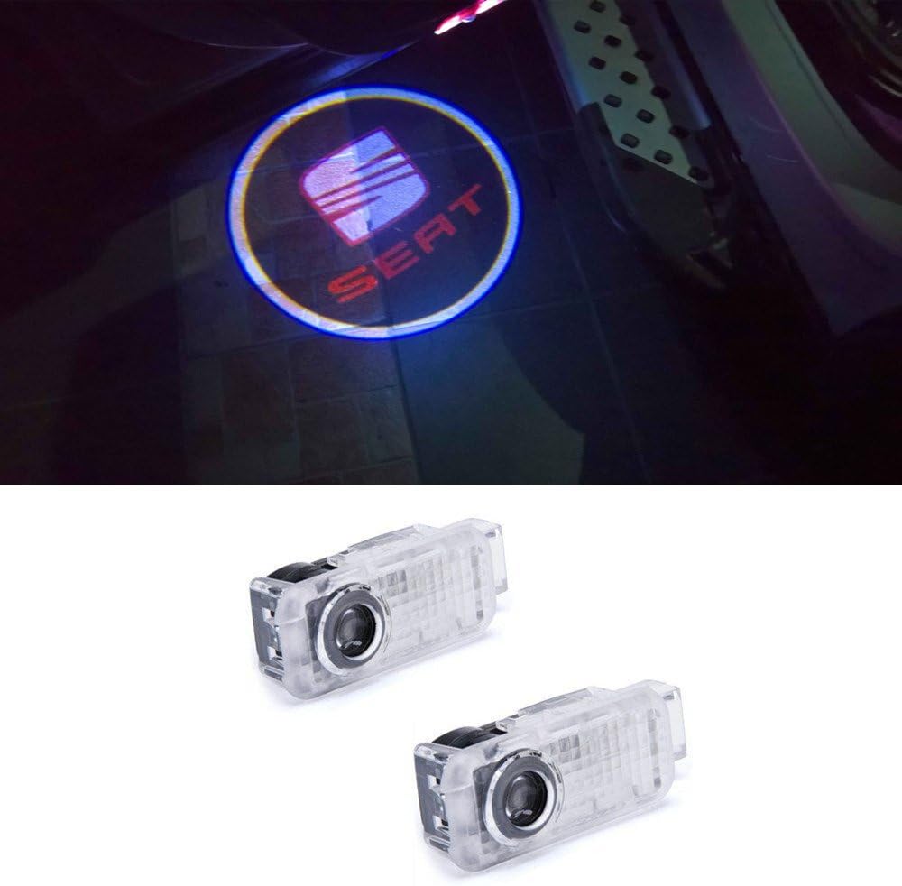 Xystar Autotür Logo Door Lighting for Seat Set of 2 car door lamp LED Welcome Light Glow Door Car Door Projector Light Logo For Seat Exeo 2009 - 2014