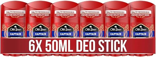Old Spice Captain Deostick für Männer 6x50ml ohne Aluminiumsalze