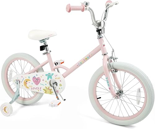 Miniatura 11 de COSTWAY Bicicleta infantil para niñas y niños de 3 a 8 años, bicicleta para niñas de 12, 14, 16 y 18 pulgadas, bicicleta para niños con ruedas de
