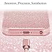 Cute iPhone 7 Plus Case for Girl, Pink iPhone7 Plus Girly Case Shockproof Silicone Bling Glitter Sparkle Transparent phone Protective case,not fit well for iPhone 8 Plus.