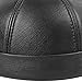 Men's Genuine Leather Brimless Hat Casual Chinese Style Landlord Hat Retro Sailor Skull Cap Fashion Docker Beanie Hat(Black,X-Large)