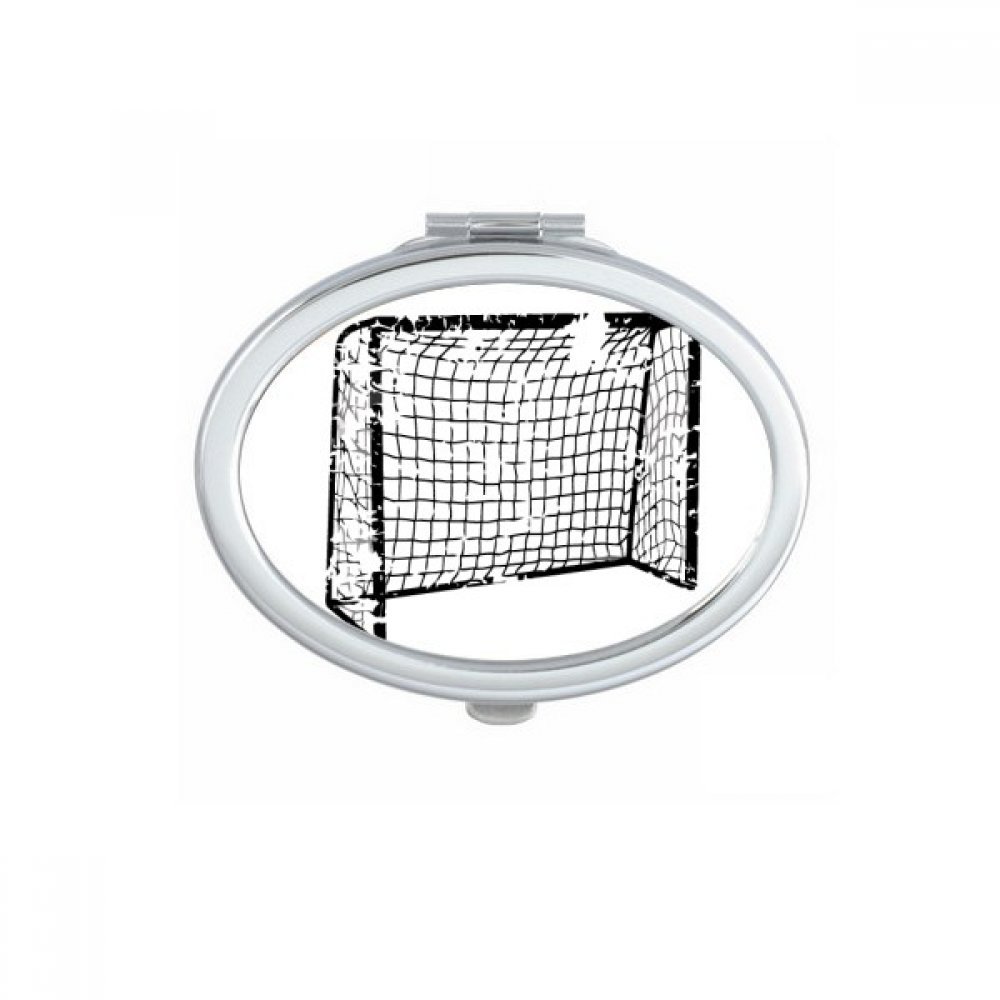 Miroir ovale football compact de poche pour maquillage nomade