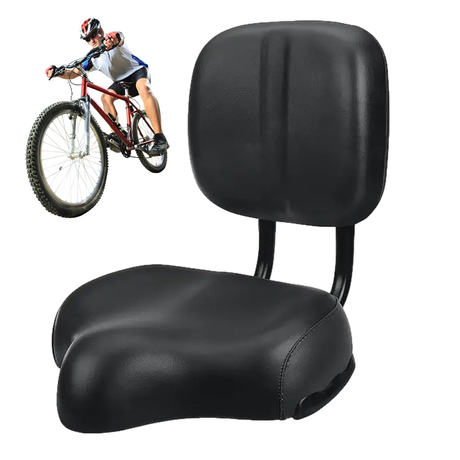Sella per bicicletta oversize | Sella per bici imbottita ampia con