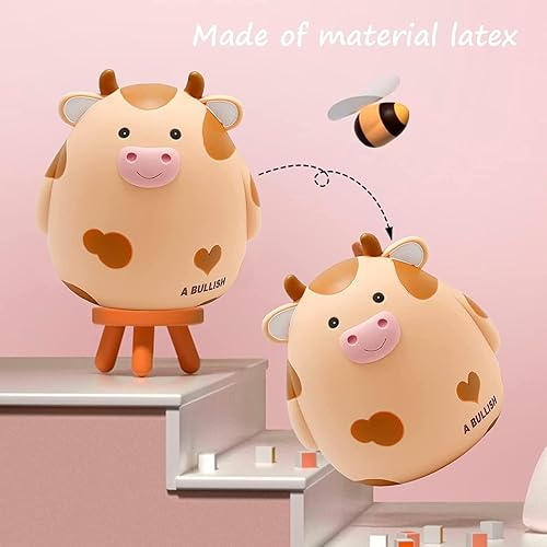 Miniatura 5 de H&W Alcancía de vaca, caja de monedas irrompible para niños, lindo banco de dinero de animales para cumpleaños para niños y niñas, cajas de ahorro