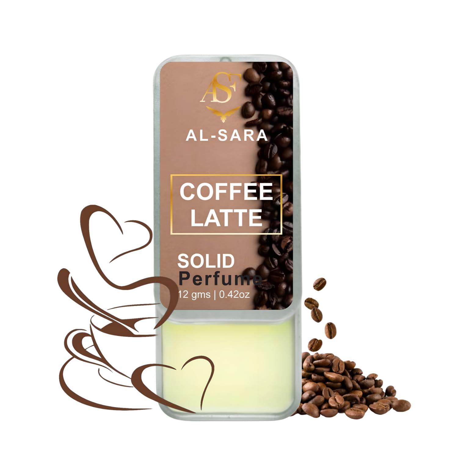 Al Sara Fragrance™ Coffee Latte Solid Perfume for Men & Women | Alcohol-Free, Non-Greasy, Long-Lasting Natural Fragrance Portable & Travel-Friendly Cologne