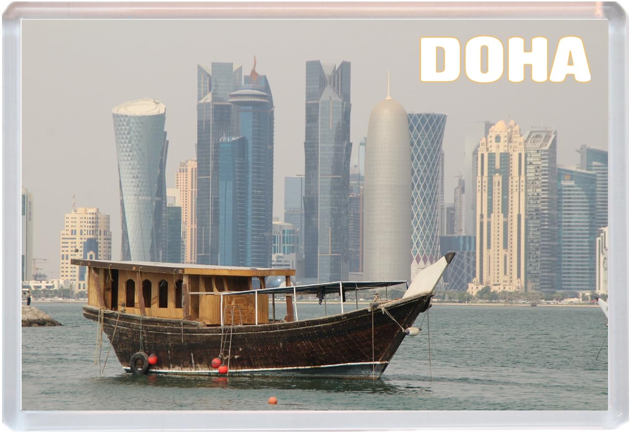 Baked Bean Store Multicolor Doha - Qatar - Jumbo Fridge Magnet 96 X 67Mm Bbsfhm1487