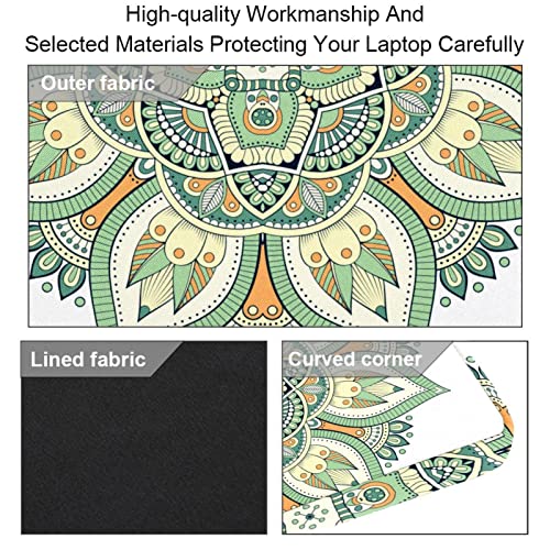Housse ordinateur 14 pouces imperméable fleurie mandala