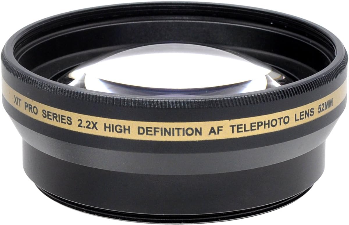 Xit XT2X52 52mm 2.2x High Definition Telephoto Lens for SLR Cameras - Multi-Coated Glass, Case Included