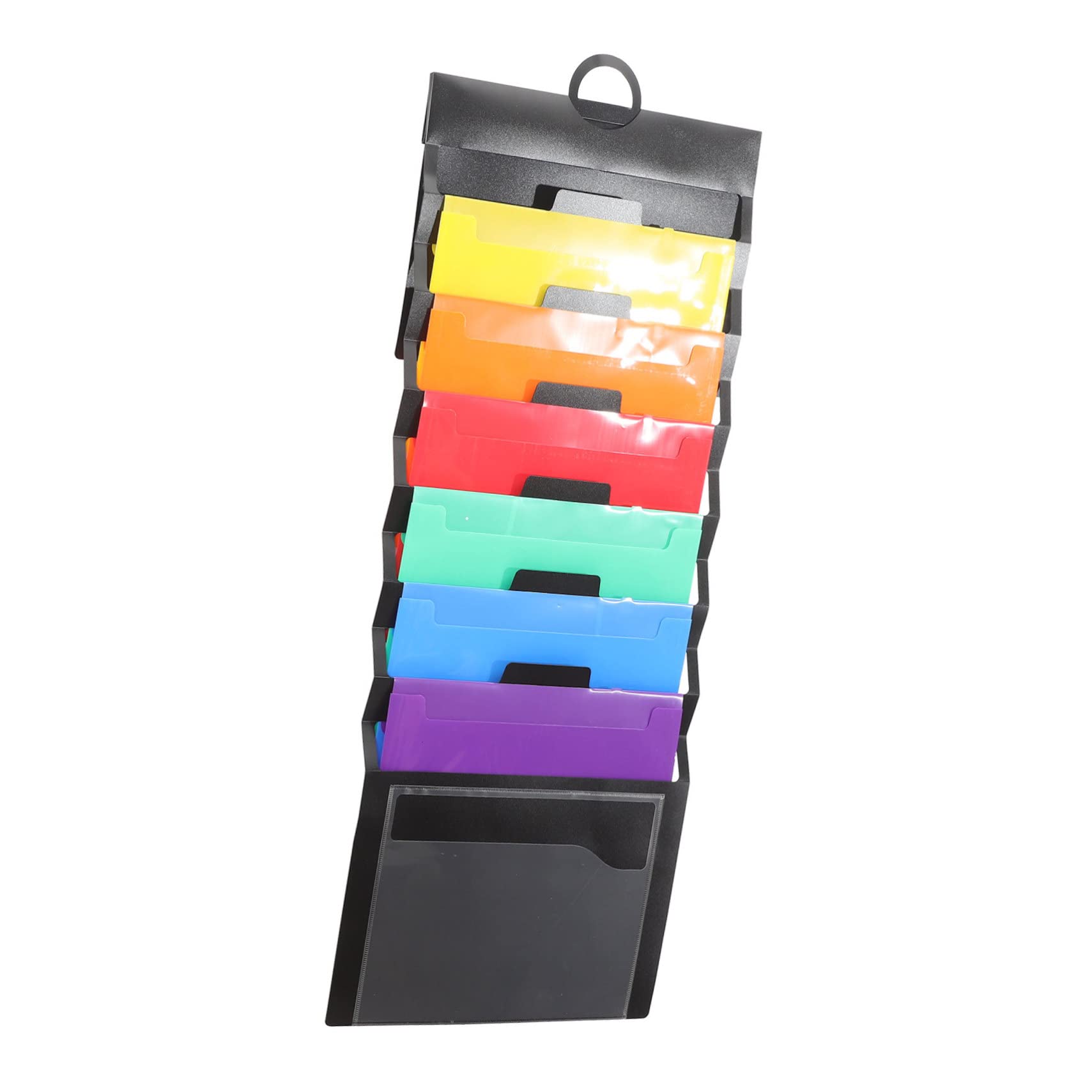 SEWACC Portable Wall File Organizer Capacity Document Folder Multi Color Hanging File Bag for Office Practical Organizer to Keep Neat and Tidy