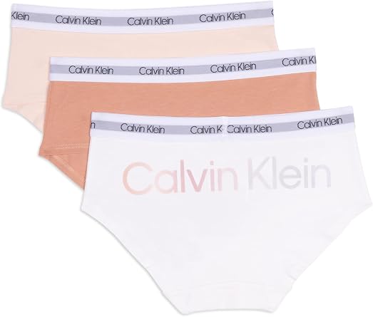 Calvin Klein Kids Girls Modern Cotton Hipster Underwear 3-Pack