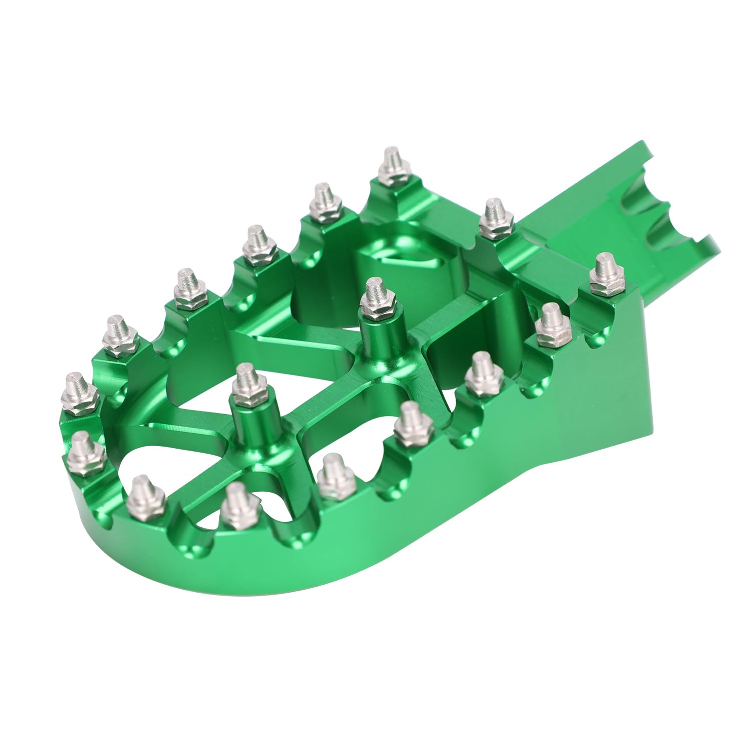 Pedane Moto per Kawasaki, Poggiapiedi Enduro CNC Alluminio per Kawasaki KMX 125 R KMX 125R KMX125R Enduro Pit Bike Motocross Verde