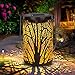 Solar Lantern Outdoor Lights for Decorative Atmosphere Hanging Garden Lantern Cylindrical Table Lamp Night Light Warm Lighting for Courtyard, Party, Walkway,Terrace, Garden, Lawn (1 Pack)