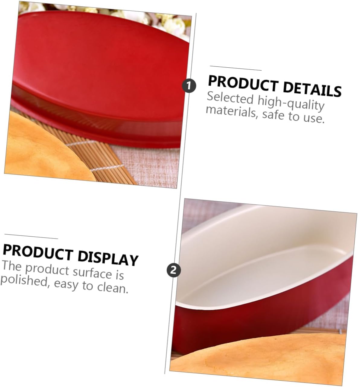 BESTYASH Oval Non-stick Cake Baking Mold 22.6x11.3x5.8cm for Cheesecake and Bread Loaf DIY Oval Shaped Baking Tray Bread Mold for Home Kitchen