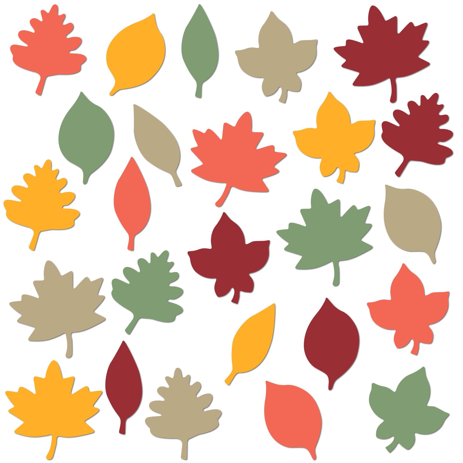 Hillban 250 Pcs Paper Fall Leaves Die Cuts Bulk Autumn Leaf Cutout Thanksgiving Autumn Leave Decor Multicolor Mixed Leaves for Fall Bulletin Board and