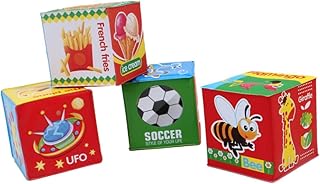 TOYANDONA 4 Pçs Creatinr Bebê + Brinquedo Brinquedos Do Bebê Elástico Pano De Bebê Blocos De Construção Blocos De Construção Para Crianças Blocos De Cubo Pilha Blocos Caixa Módulo Criança