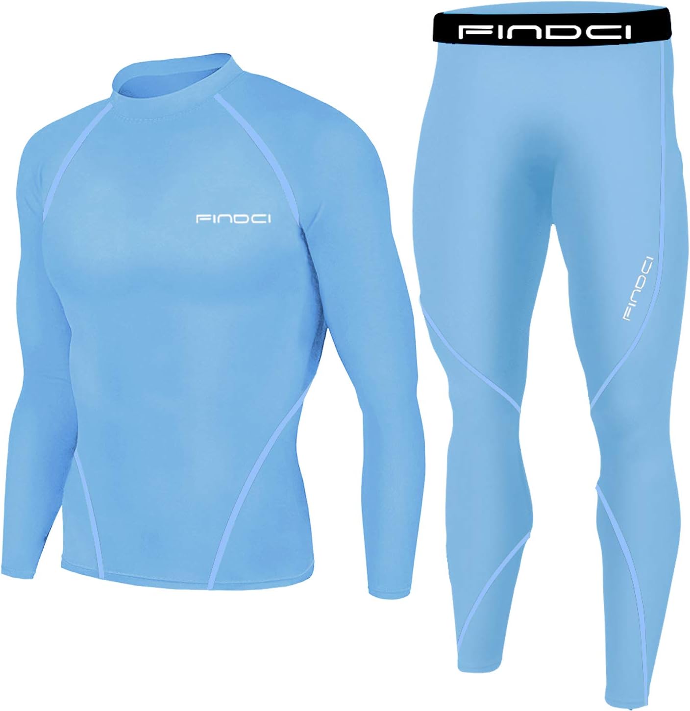 1BestsMen's Sports Running Set Compression Shirt + Pants Skin-Tight Long Sleeves Quick Dry Fitness Tracksuit Gym Yoga Suits