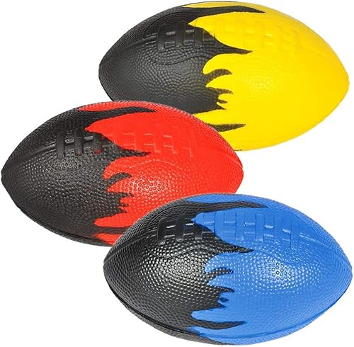 ArtCreativity Balones de fútbol de llama de espuma para niños, juego de 3, juguetes deportivos de espuma de dos tonos para exteriores, práctica,