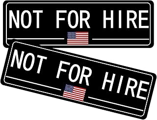 2Pcs Not For Hire Magnetic Decals - 6"×17.7" Vehicle Magnets for Box Trucks, Tractor Trailers, Company & Personal Vehicles