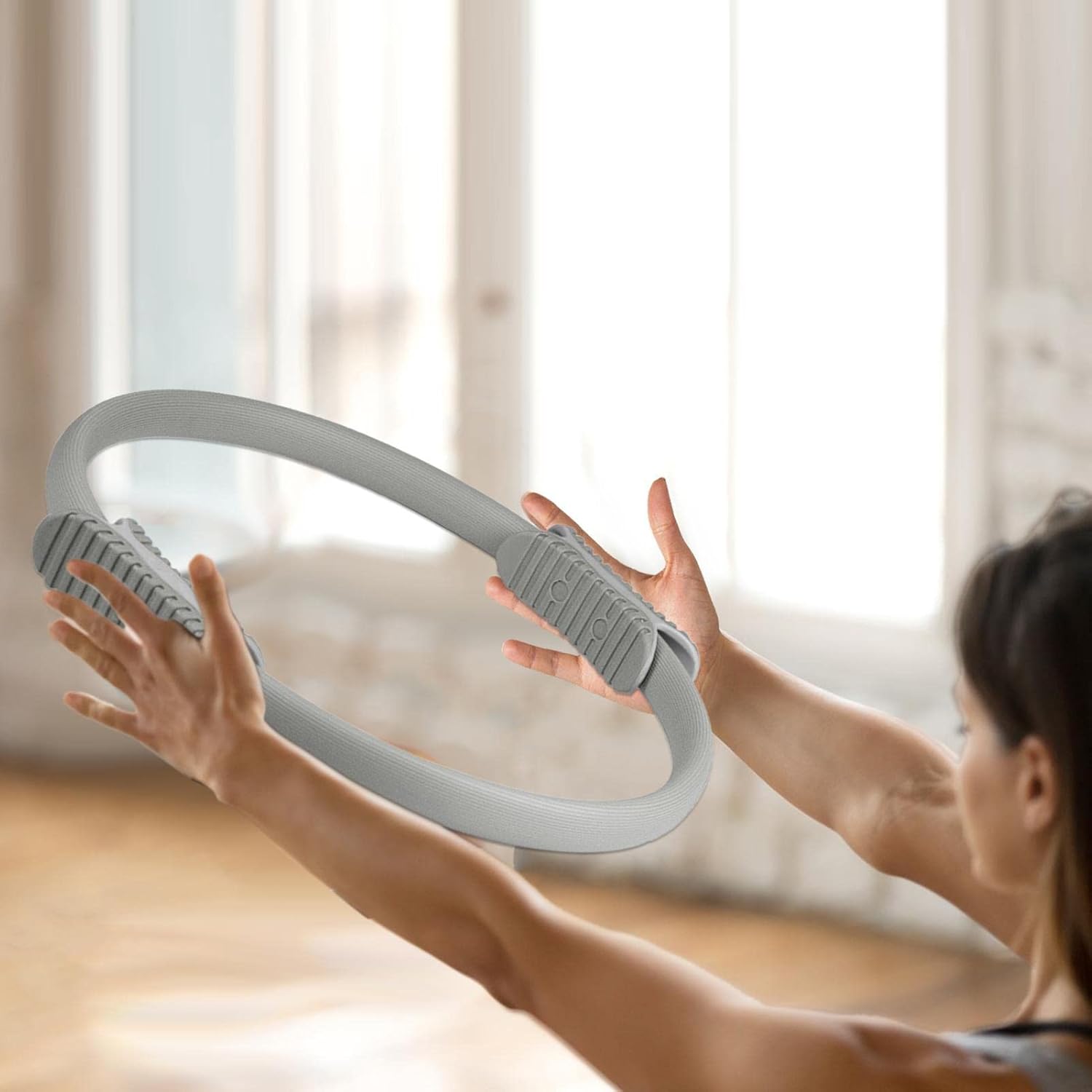 Leimu Pilates Ring - 12.5" Fitness Circle Weight and Resistance | Yoga Ring Thigh Toner, Inner Thigh Exercise Equipment for Women, Fitness Equipment for Home Or Studio