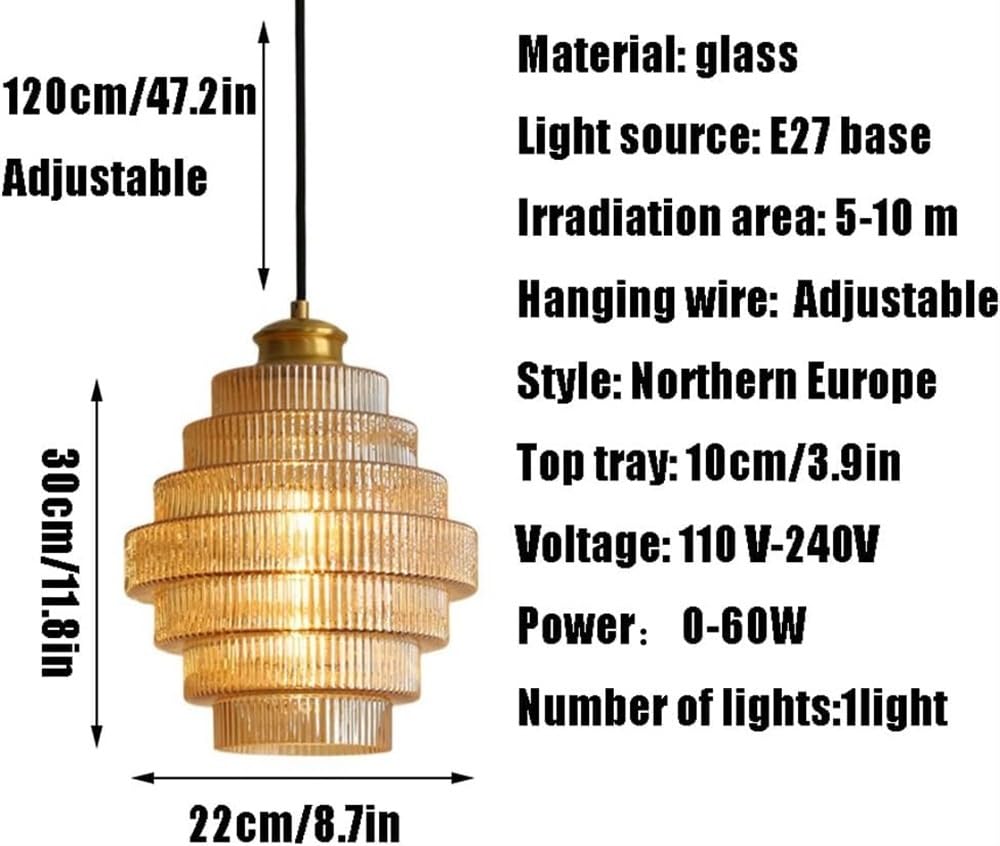 Hertl Lámpara de araña de estilo americano, pantalla de luz colgante de cristal con personalidad creativa, lámpara colgante de techo de montaje empotrado, accesorios de iluminación for decoración de i
