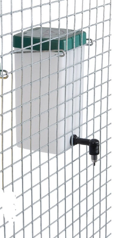Olba 10 Kaninchentränke 1l, Nippel-Trinkflasche, Nagertränke 1L, Nippeltränke weiß
