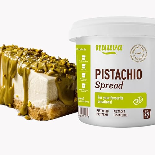 Nuuva Foods Crema de Pistacho  Crema Rica y Cremosa de Pistacho para Barra de Chocolate de Dubai  Mantecosa Mantecosa y Crema Untable  Perfecta para