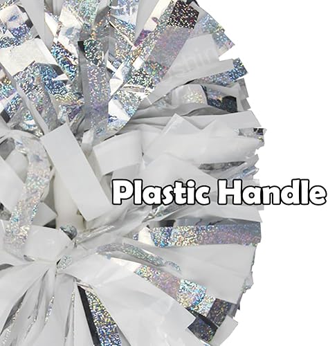 Miniatura 63 de Hooshing - Paquete de 2 pompones de animadora con mango tipo bastón, pompones para espíritu de equipo, deportes, bailes, animación, para niños