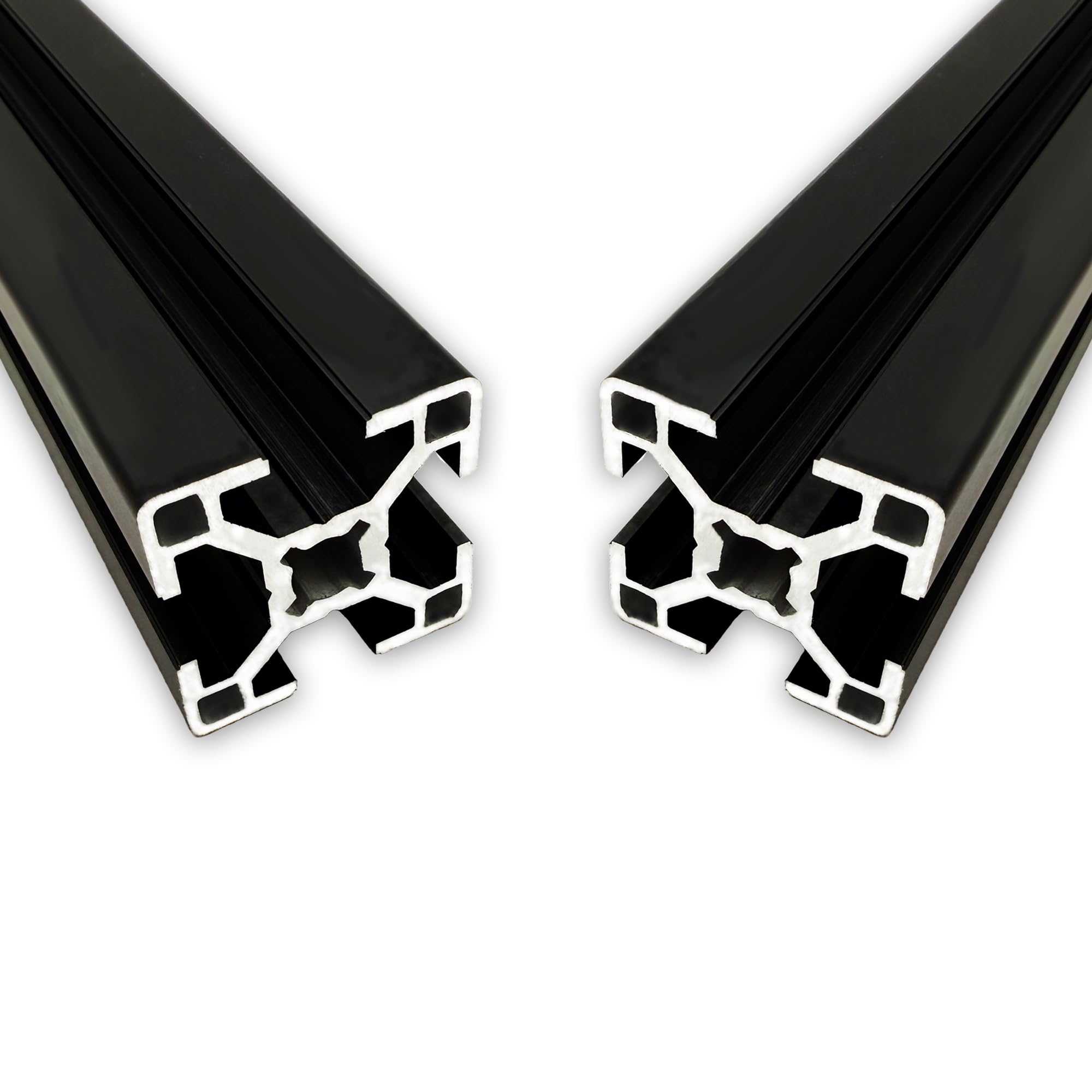 Aluprofil 30x30 mm | Nut 8 | 6 Stück mit 2 meter = 12 Meter | schwarz eloxiert E6/C35 | Aluminium Profil | Nutenprofil | Aluprofil | Alu Profil | Leicht | Montagesystem