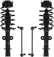 Vista 55 de Detroit Axle - Kit de puntales delanteros para Volvo C30 C70 S40 V50, 2 puntales muelle helicoidal 2 estabilizador, barra estabilizadora, enlaces