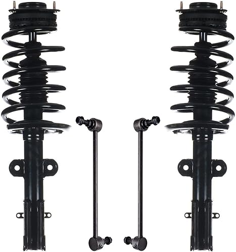 Miniatura 55 de Detroit Axle - Kit de puntales delanteros para Volvo C30 C70 S40 V50, 2 puntales muelle helicoidal 2 estabilizador, barra estabilizadora, enlaces