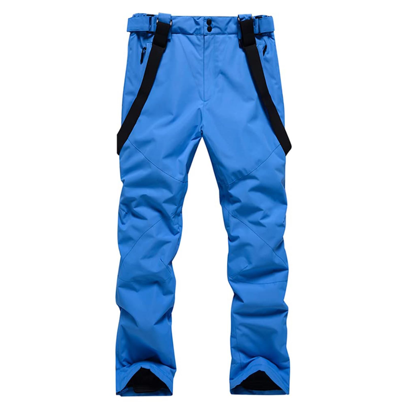 ALSOGO Heren Ski Salopette Broek Waterdicht Winddicht Sneeuwbroek Outdoor Broek Snowboard Slabbetje met Afneembare Riem, zwart, XS