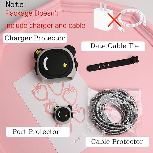 Miniatura 2 de Funda de cargador compatible con iPhone 20 W, adaptador de corriente USB-C, cargador 3D, diseño de dibujos animados, cubierta protectora de cable