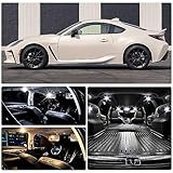 WIYBYDM White Interior LED Lights Bulb Kit for Toyota GR86 Subaru BRZ 2022 2023- LED Map Dome Courtesy Door Brake Back-up Trunk Cargo Lights Interior Light Bulbs Package + Install Tool Guide