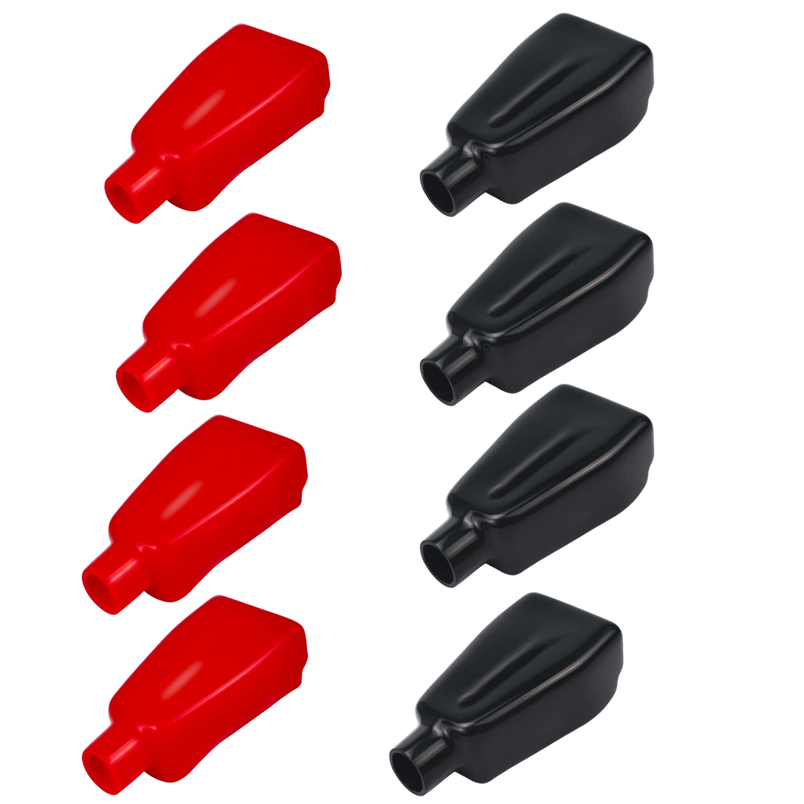 Battery Terminal Covers Battery Terminal Insulating Protector Caps Positive and Negative Cable Covers in Red and Black for Cars Boat Motorcycle (8)