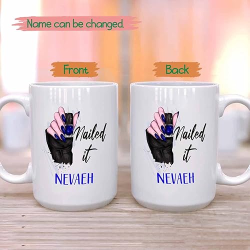 Miniatura 2 de Taza de café personalizada Nail Tech Manicurista, taza de viaje, taza de café de manicura única para esmalte de uñas, taza de café personalizada a