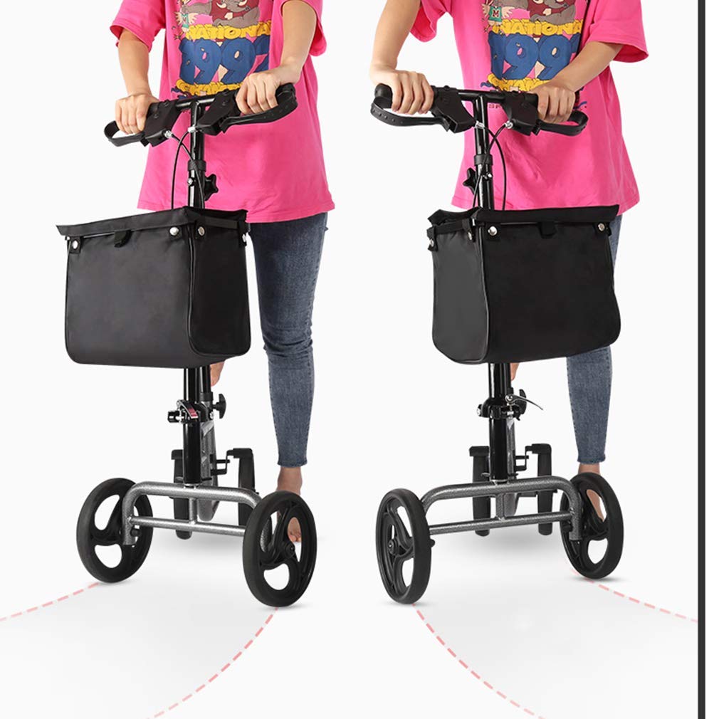 松葉杖いらず ニースクーター 膝用歩行器 バスケット付 松葉杖 片方