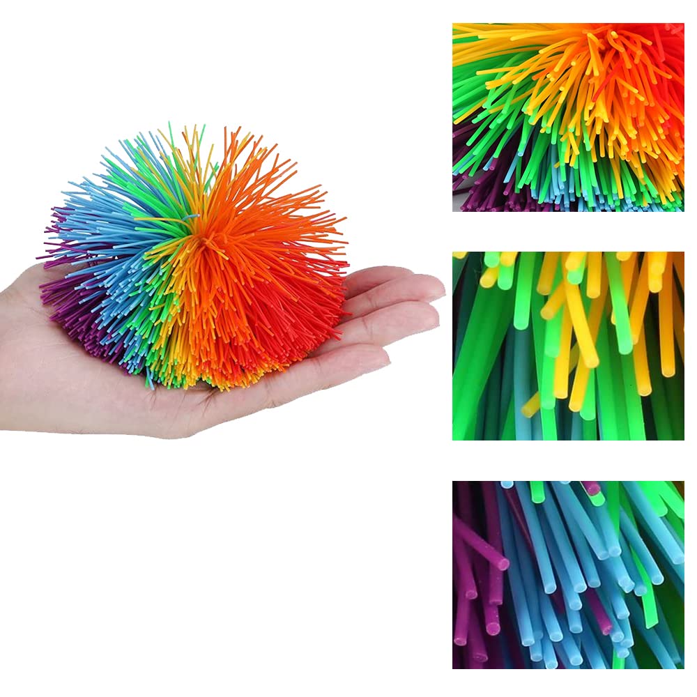 Pelotas Sensoriales 6 Piezas Bola De Antiestrés, Pom De Arcoiris Suave Bolas,  Bola Que Bola Antiestres, image size:1000x1000