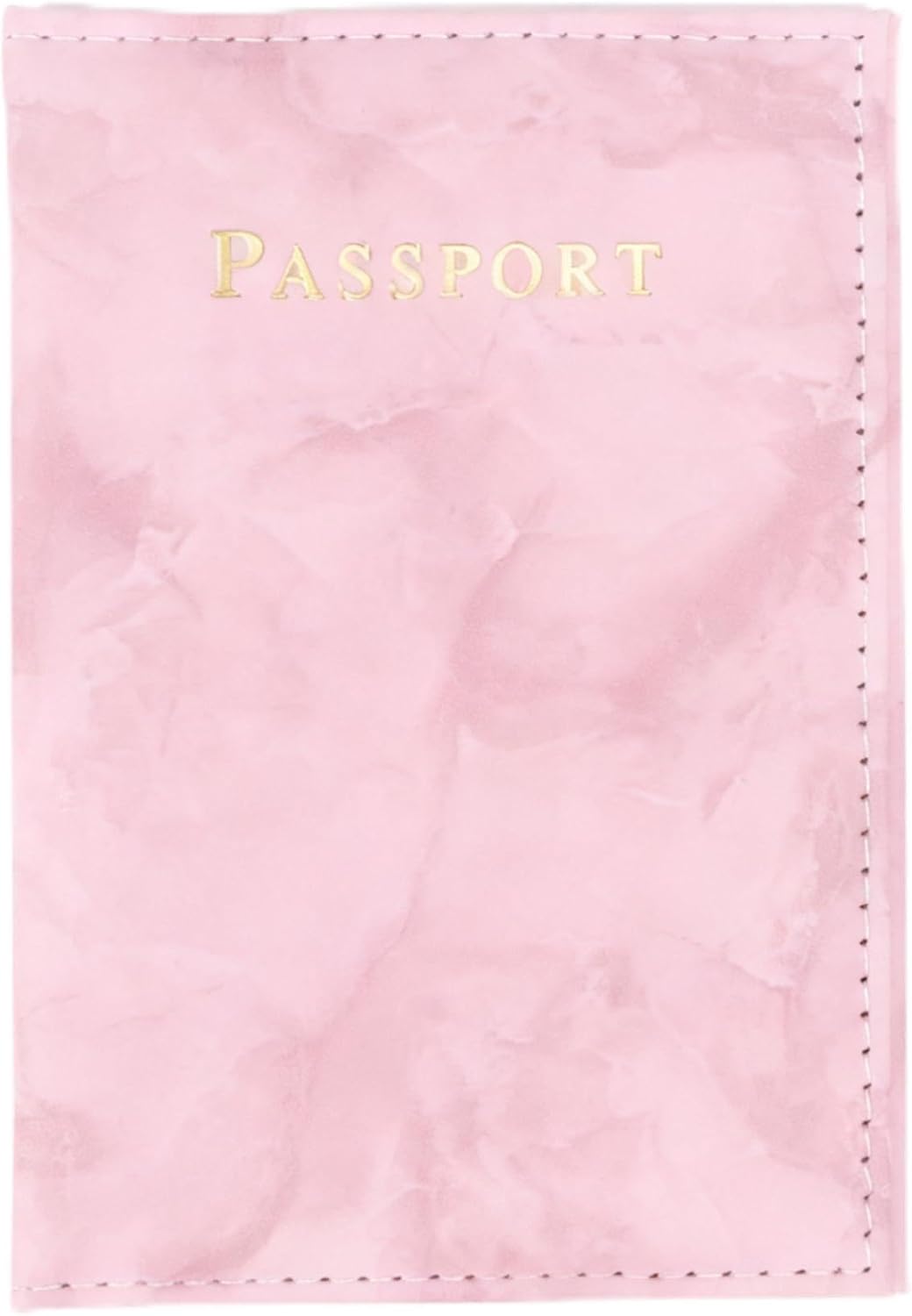 Cute Pink Marble-Print Passport Holders，Leather Passport Cover Protector for Travel Women，Fancy Pink Accessories Essentials，Gifts for Abroad Travel Lovers Vacations