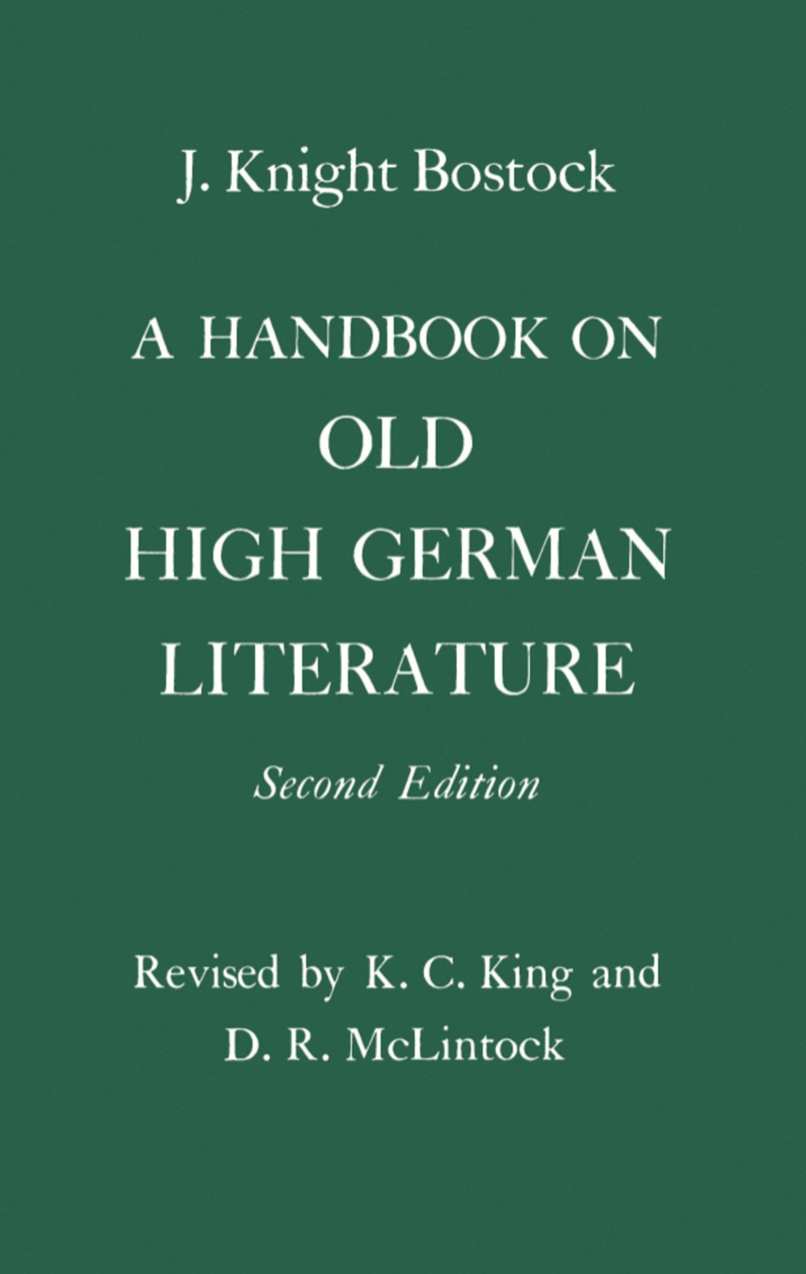 A Handbook on Old High German Literature