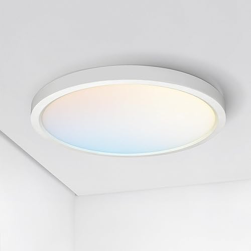 Miniatura 46 de ASD Lámpara LED de techo empotrada redonda de 12 pulgadas, iluminación de superficie de perfil bajo | 5CCT, regulable, ultrafina, certificación ETL