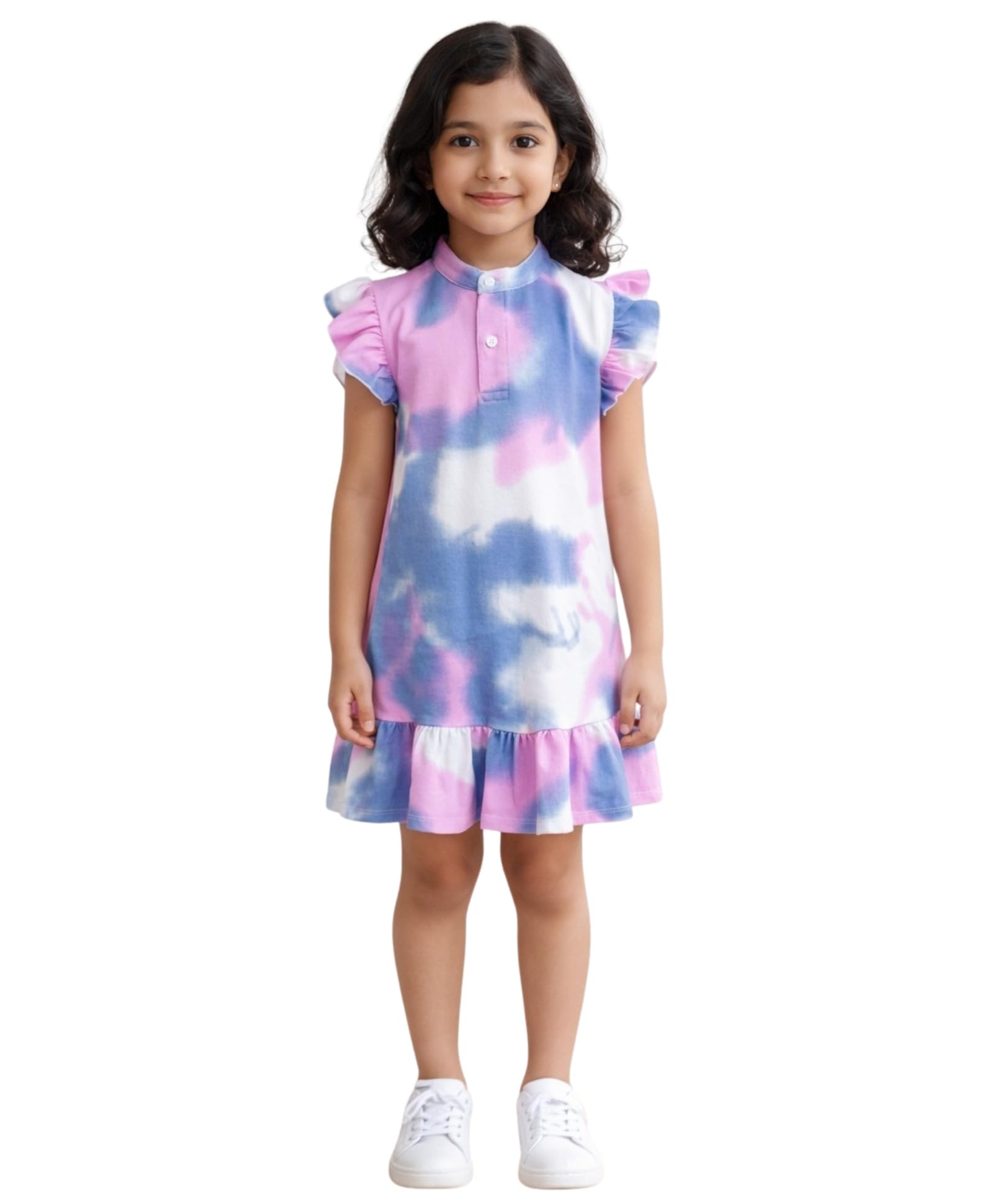 ANTHRILO Summer Pink Bow Frill Dress-image-48