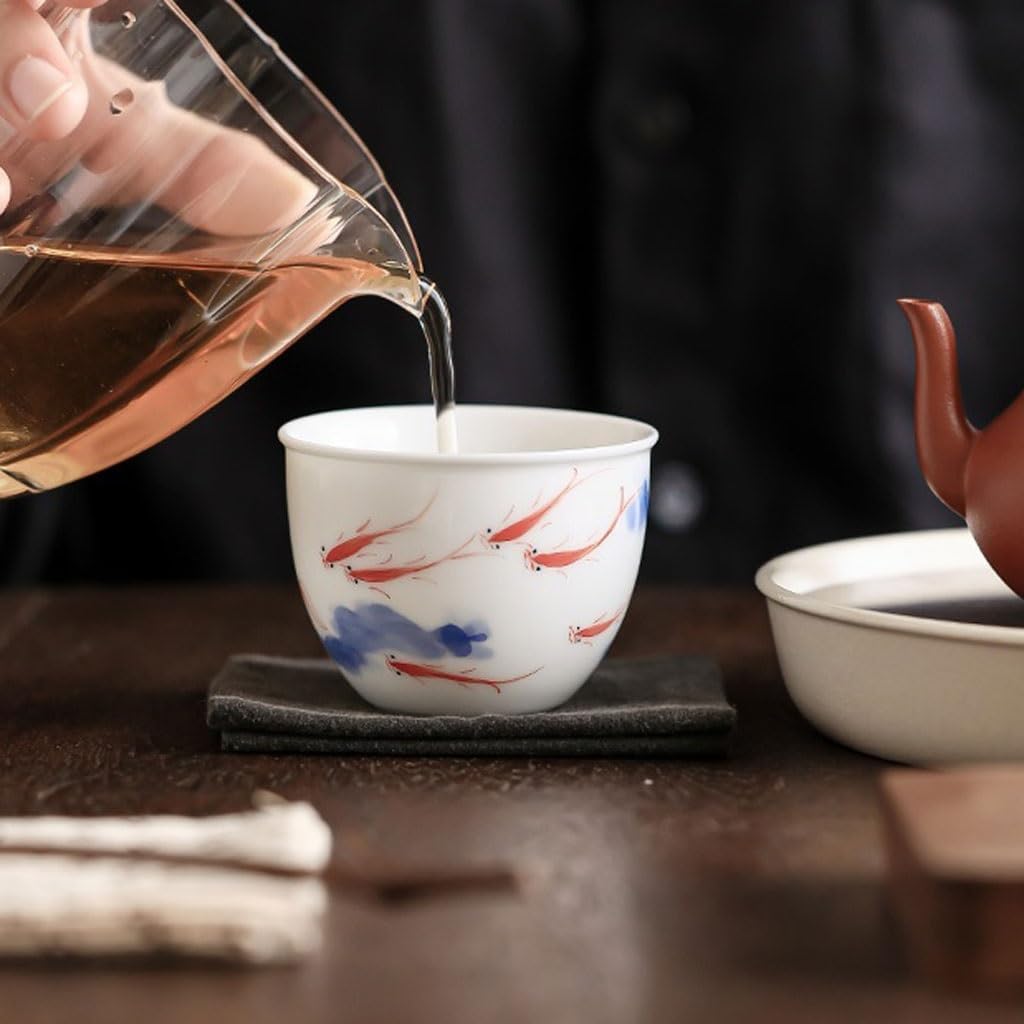 GSOUL Kungfu Tea cup Ceramic Personal Host Cup Hand-painted Kung Fu Tea Afternoon Party Office Small Tea Cups
