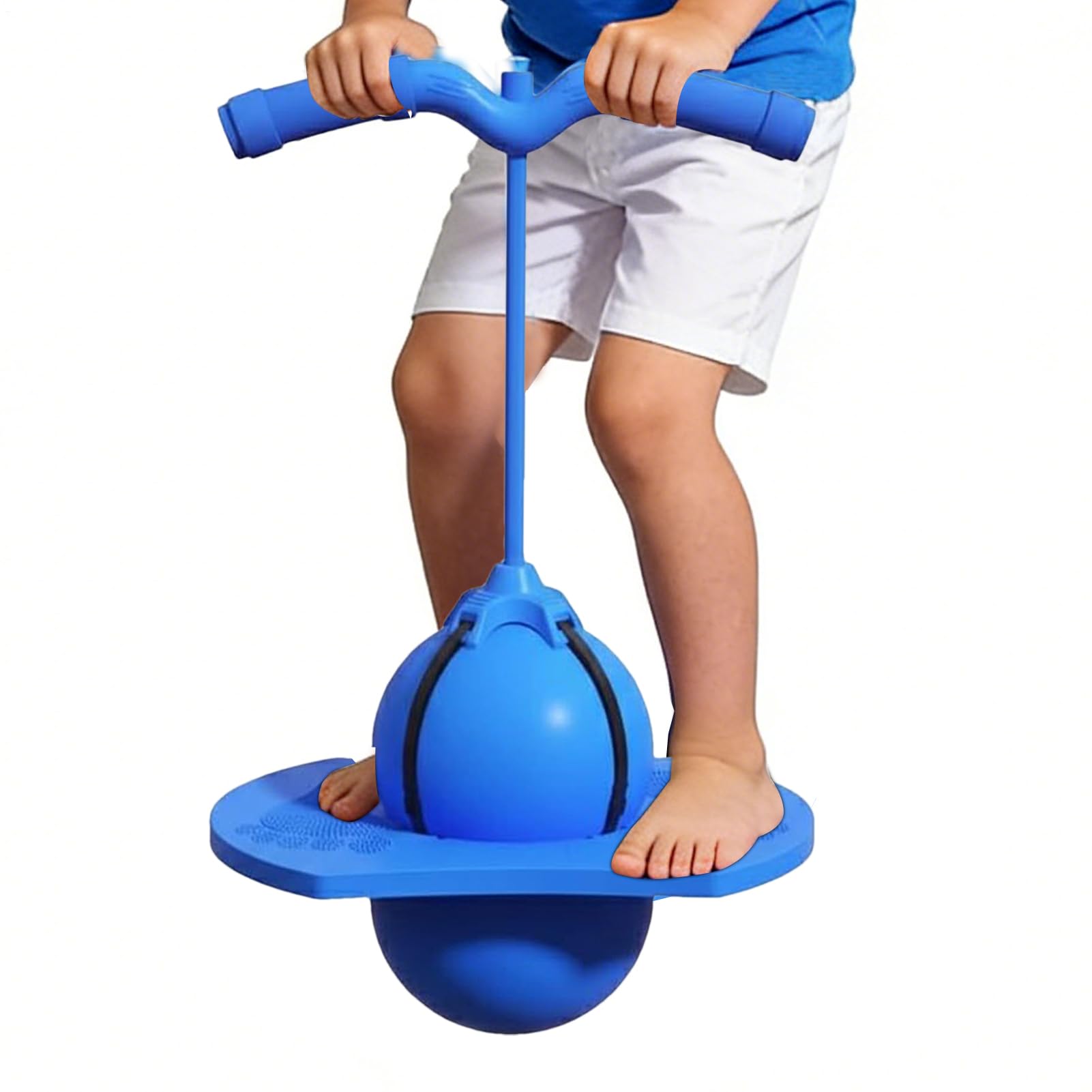 Pelota de salto con mango – Juguete con bomba de aire, para niñas, adultos para entrenamiento de saltar y equilibrio, para interior y exterior