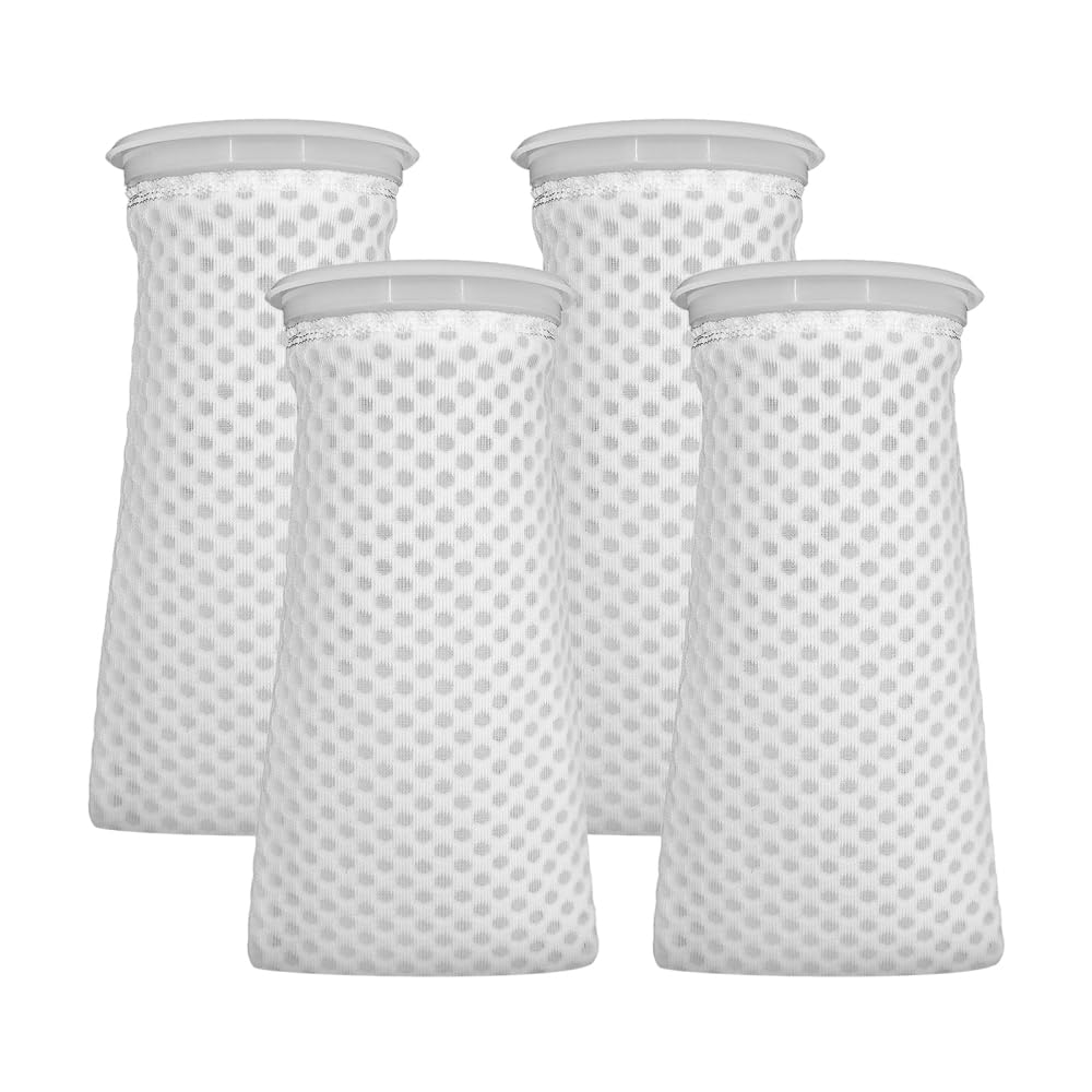 DONGKER 2/4PCS Aquariums Filter Socks,4.1" Ring Fish Tanks Strainers Sock Fit Inner Dia 3.9" Strainer Water Purification Freshwater Saltwater Aquariums Fish Tank Sump Filter