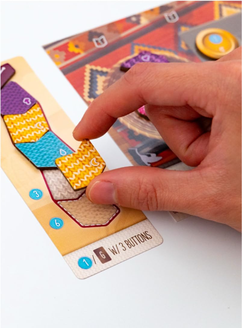 KNITTING CIRCLE Gioco da Tavolo, Piazzamento Tessere, in Italiano, Little Rocket Games