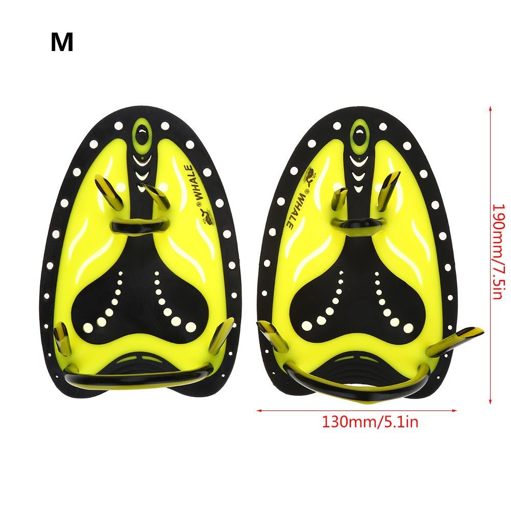 Keenso Palas para Nadar, Palas de Entrenamiento de Natación (M-Amarillo) Buceo
